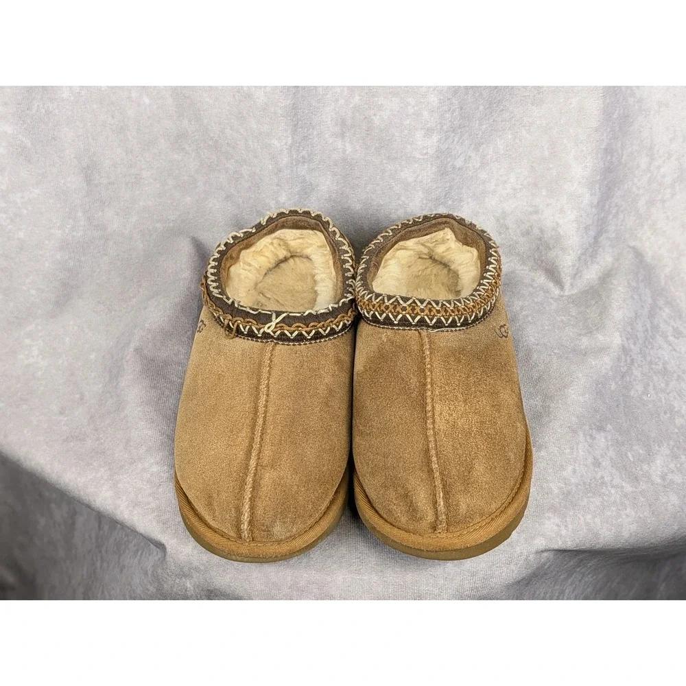 UGG Tasman Chestnut Suede Slippers Big Kids Size 5 5955 Brown Slip‎ On Shoes